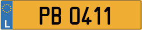 Trailer License Plate